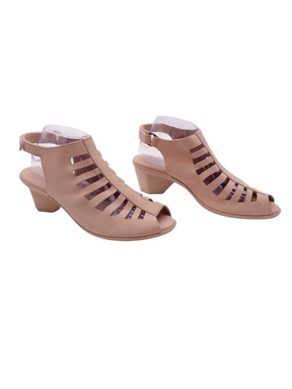 NWOB Arche Enexor Sandals Sz 42 US 10 Tan Leather Slingback Artisian High Heeled